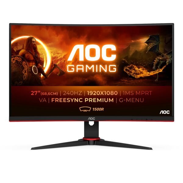 AOC 27 VA MONITOR SPK CURVED C27G2ZE/BK