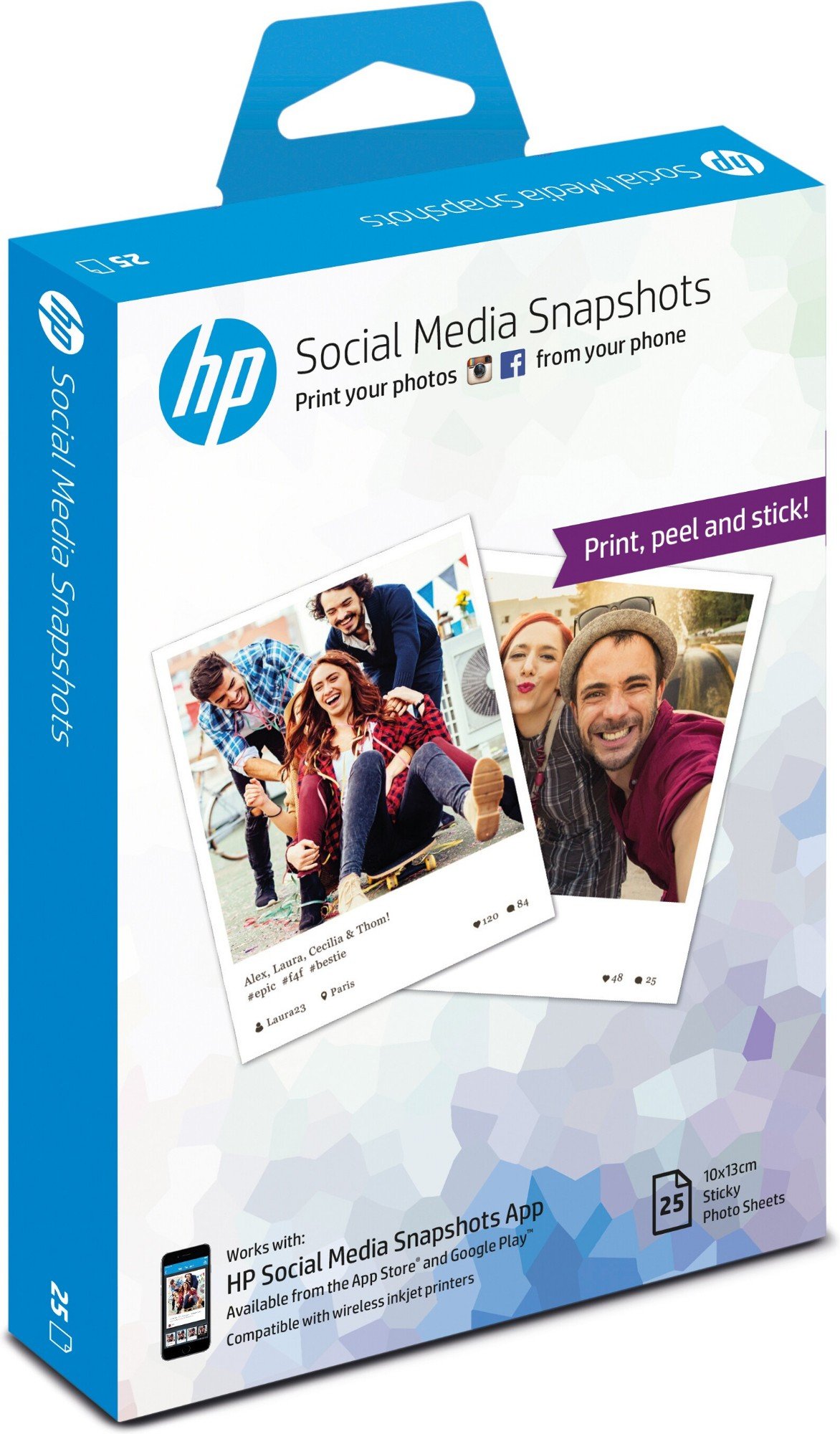 HP W2G60A photo paper White Semi-gloss