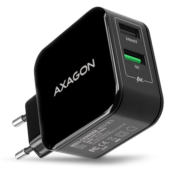 Axagon ACU-QC5 mobile device charger Indoor Black