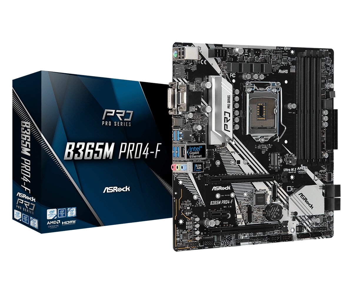 Asrock B365M PRO4-F LGA 1151 (Socket H4) Micro ATX Intel B365
