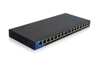 Linksys LGS116P-UK network switch Unmanaged L7 Gigabit Ethernet (10/100/1000) Black Power over Ethernet (PoE)