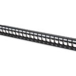 DIGITUS 1U Modular Patch Panel Shielded 24 Port Blank Rack Mount Black