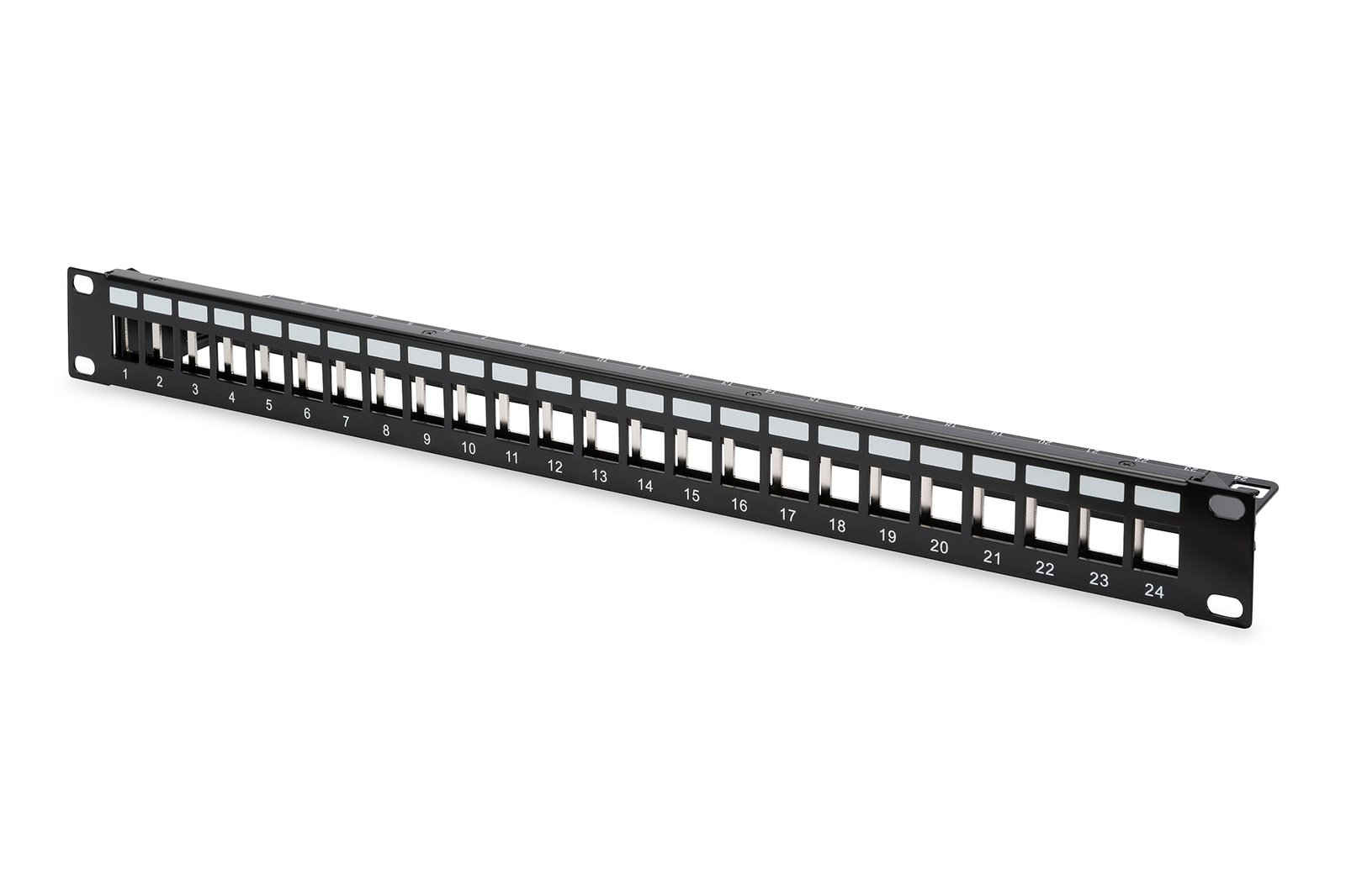 06YD_JcRK0mDOtn6tcY2Pw.r.jpg DIGITUS 1U Modular Patch Panel Shielded 24 Port Blank Rack Mount Black - Image 1
