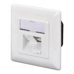 DIGITUS Wall Outlet CAT 6A 2x RJ45 Shielded LSA White