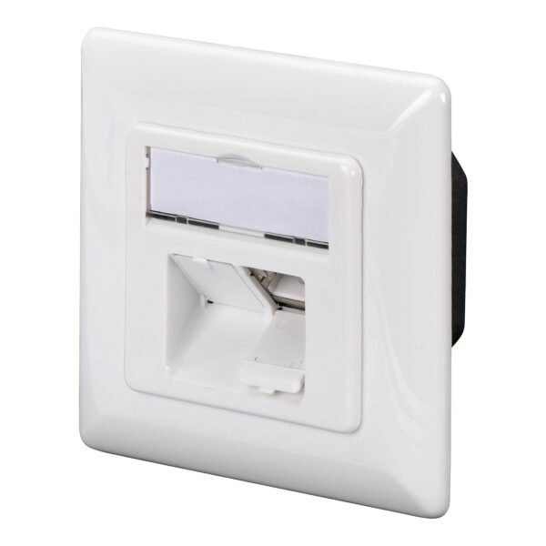 DIGITUS Wall Outlet CAT 6A 2x RJ45 Shielded LSA White