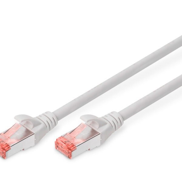 DIGITUS CAT 6 S FTP Patch Cord Copper Cu LSZH 4x 2 AWG 27/7 Grey 3 Meter