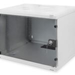 DIGITUS 7U wall mounting cabinet SOHO unmounted 370x540x400 mm full glass front door Grey