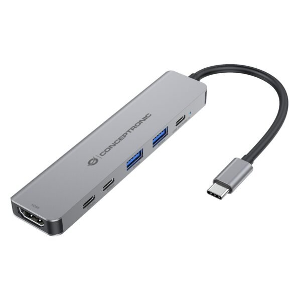 CONCEPTRONIC 6 in 1 Docking Station USB 3.2 Gen 1 HDMI USB A 5Gbps x 2 USB C 5Gbps x 2 100W USB PD