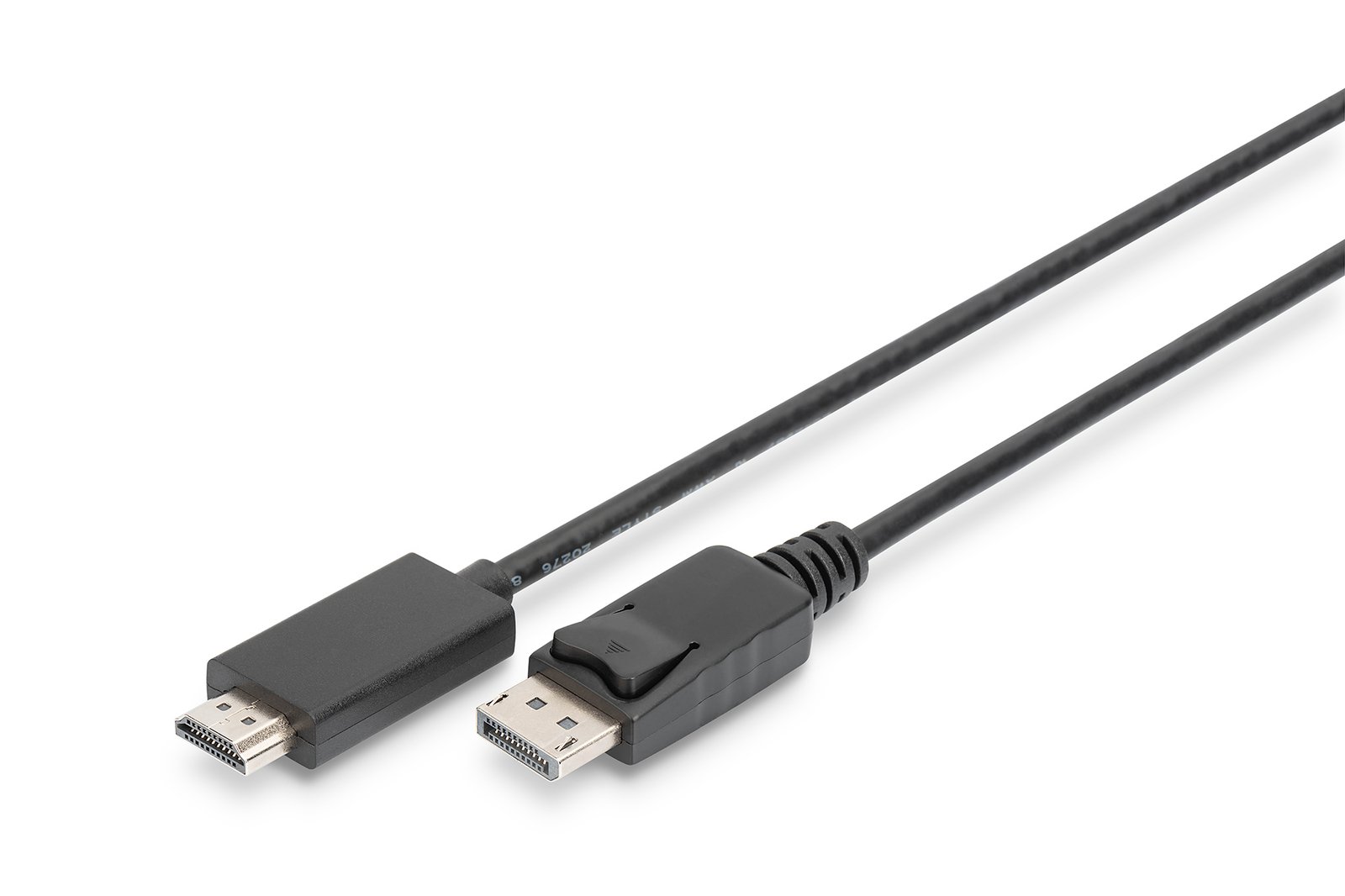 9vcPN254PUWby6r4zWNuig.r.jpg DIGITUS DisplayPort adapter cable DP HDMI type A M/M 2m w/lock DP 1.2_HDMI 2.0 4K/60Hz Black - Image 1