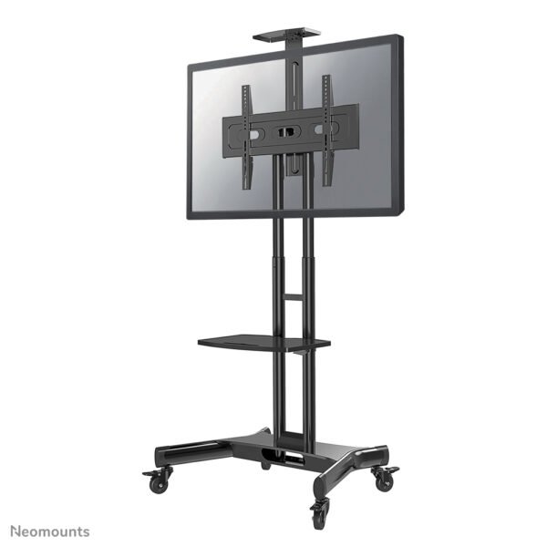 NEOMOUNTS TV Trolley 32 75inch Max 50 kg Manual Control H 104.2 154.2 cm VESA 200x200 600x400 incl. cam/hardware shelf Black