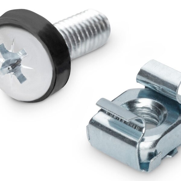 DIGITUS M6 installation screw set 50 pieces 50x silver screws cage nuts and washers