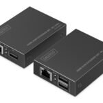 DIGITUS HDMI KVM Extender Set 4K/30Hz 40/70m PoC CAT Black