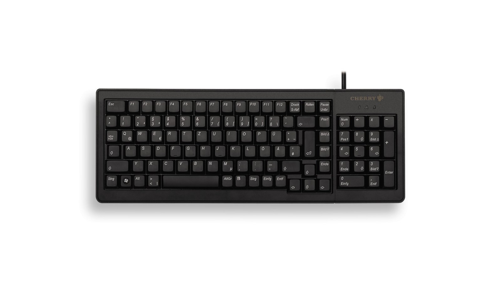 CtDoEA16UuA37ZM32WbfA.r.jpg CHERRY G84 5200 COMPACT Mechanical Keyboard Corded QWERTY Black - Image 1