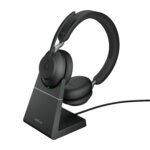 JABRA Evolve2 65 UC Stereo Headset With charging stand