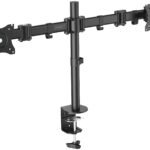 DIGITUS Dual Monitor Desk Clamp Mount 15 27inch Max Weight 2 x 8 kg VESA Max 100 x 100 Black