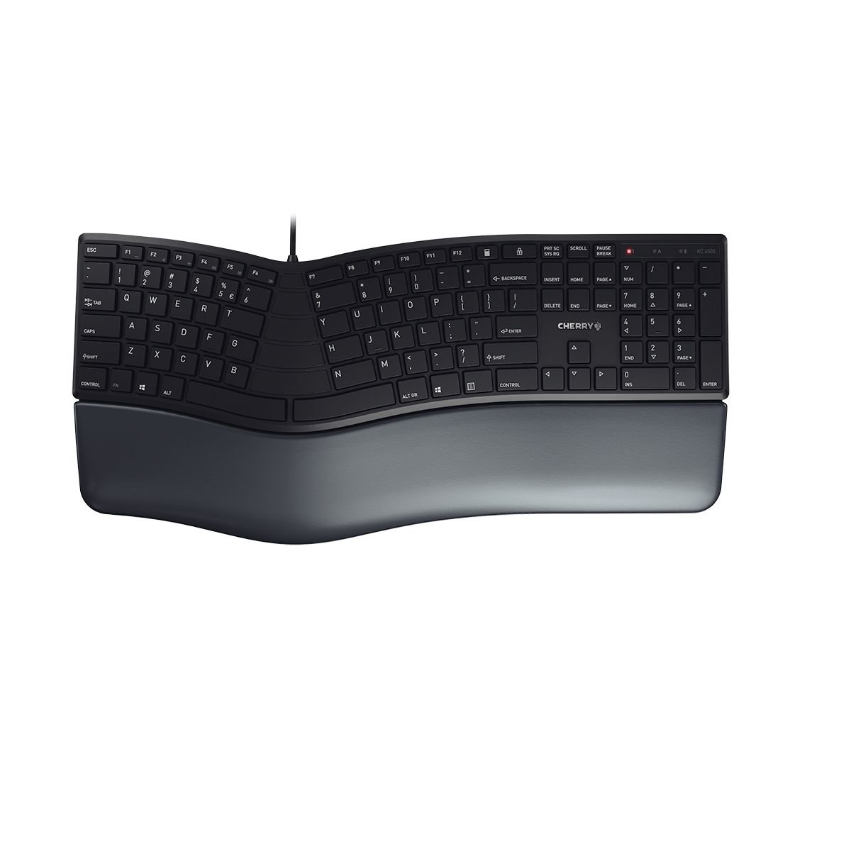 G0m0nIfGREakiNIdS8_BRw.r.jpg CHERRY KC 4500 ERGO Keyboard Corded QWERTY Black - Image 1