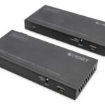 DIGITUS 4K KVM Extender Set HDBaseT 150 m 60Hz USB 2.0 PoC IR Black