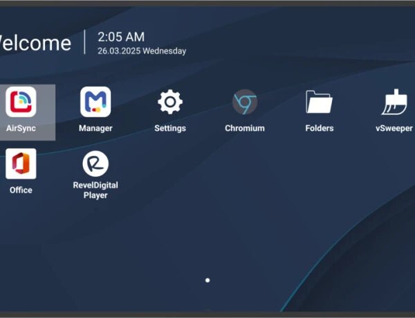 VIEWSONIC ViewBoard LED large format display 65 inch 3840x2160 500 nits Android 14 24/7 USB C 65W charging