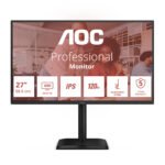 AOC E4 Series 27 inch Quad HD IPS LED Monitor 2560x1440 120Hz Pivot HAS