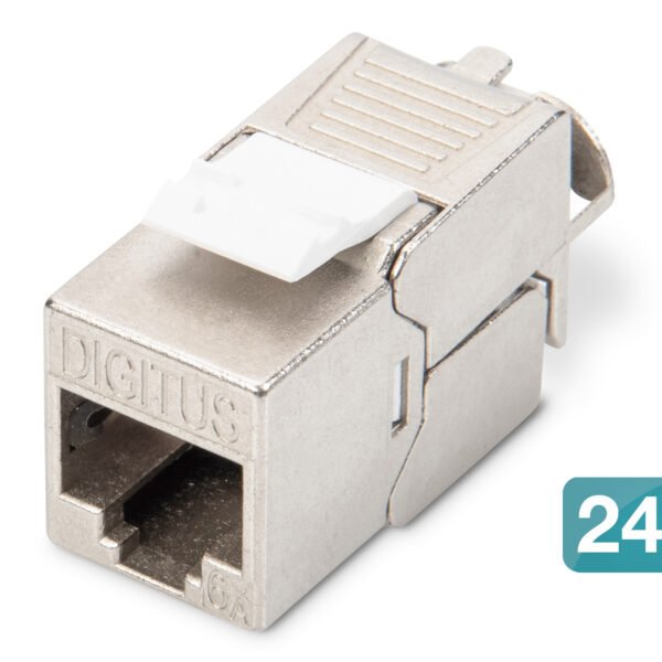 DIGITUS CAT 6A Keystone Jack shielded Re embedded tool free connection set 24 pcs