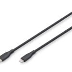 DIGITUS Silicone Charging cable USB C to Lightning 1m 60W Black