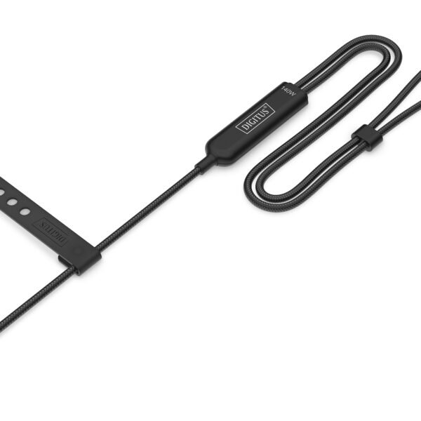 DIGITUS USB C 2 in 1 Charging Cable 140W 1.8m Black