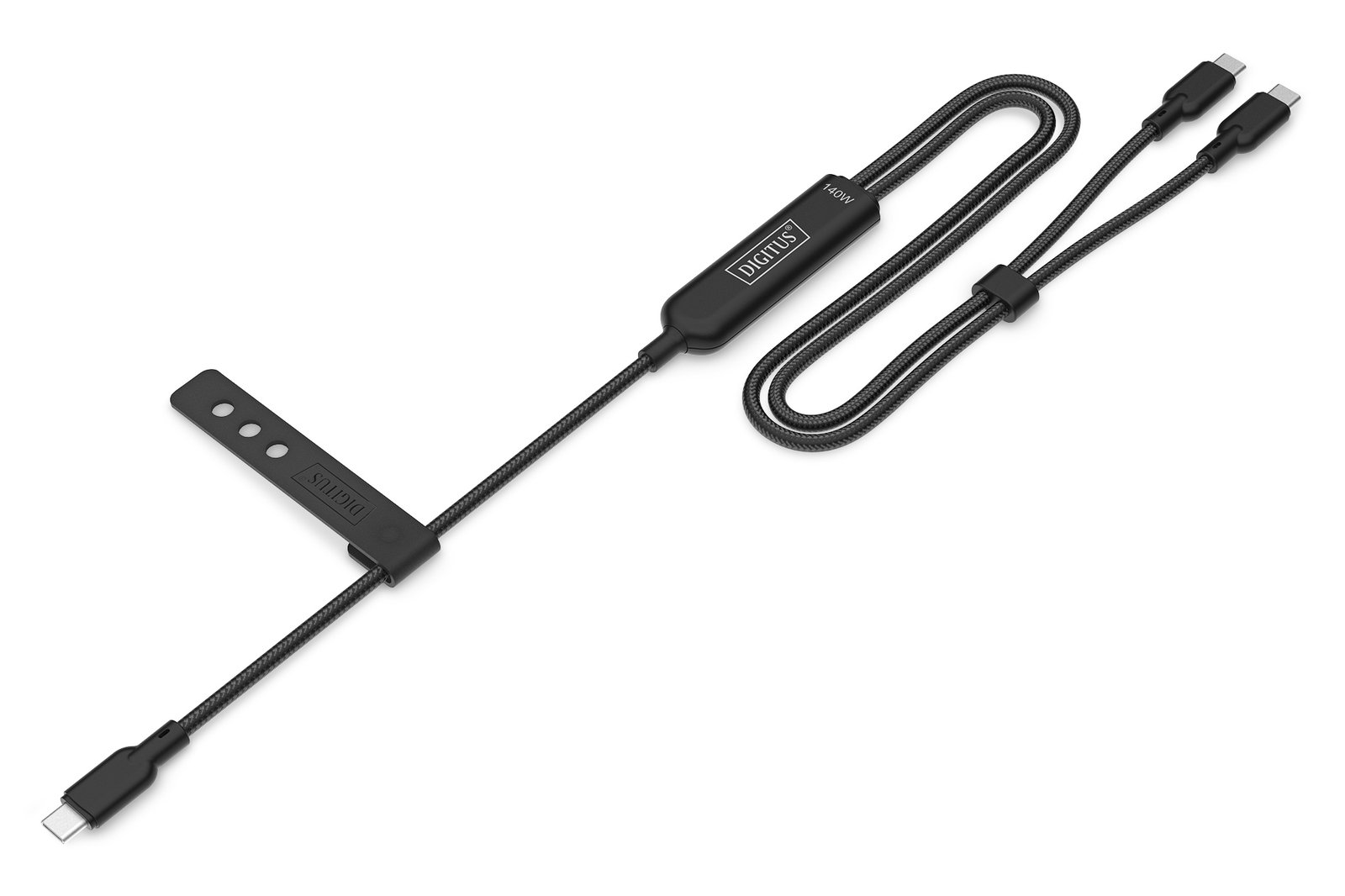 LyncX-MfwUyx_xtdIjCJsQ.r.jpg DIGITUS USB C 2 in 1 Charging Cable 140W 1.8m Black - Image 1