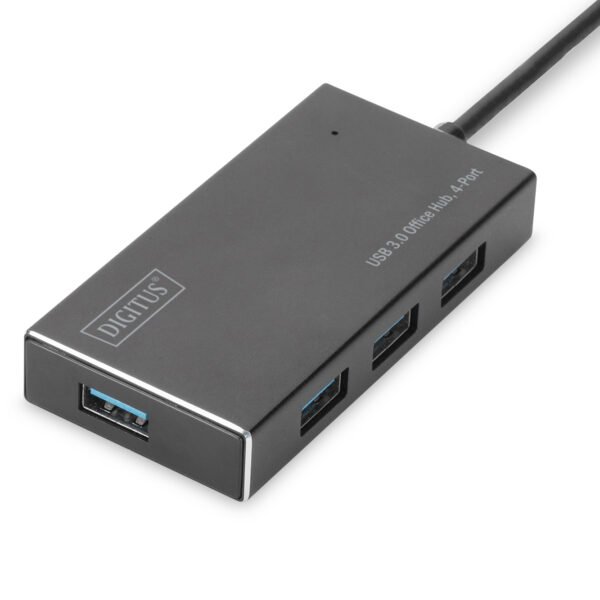 DIGITUS USB 3.0 Hub 4 port Incl. 5V/2A power supply Aluminium housing