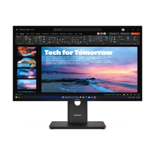LENOVO ThinkVision T27QD 40 27 inch Quad HD IPS LED Monitor 2560x1440 120Hz Pivot / HAS / RJ45 / USB C