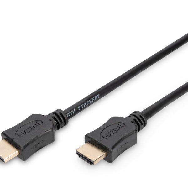 DIGITUS HDMI High Speed connection cablee type A M/M 2m Ultra HD 60p Gold Black