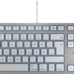 CHERRY KC 6000 SLIM FOR MAC Keyboard Corded QWERTY Silver/White