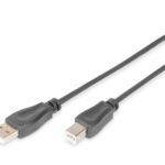 DIGITUS USB 2.0 connection cable type A B M/M 3.0m USB 2.0 conform Black