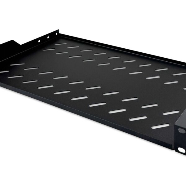 DIGITUS 1U fixed shelf for racks from 400 mm depth 45x483x250 mm up to 15 kg Black