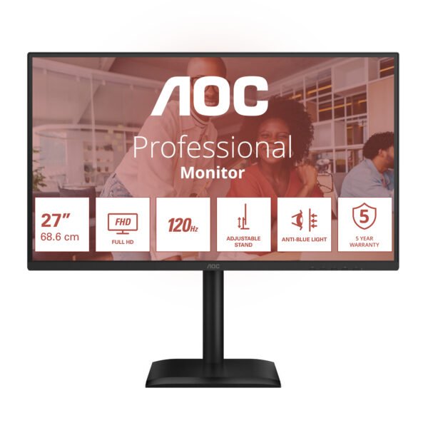 AOC E4 Series 27 inch Full HD LED Monitor 1920x1080 HAS