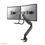 NEOMOUNTS Dual Crossbar Monitor Arm 10 32inch 1 8 kg/screen Gas Spring 180 Degrees Stop Mechanism Topfix Black