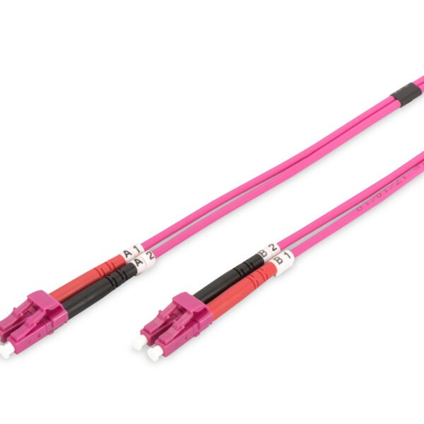 DIGITUS Fiber Optic Multimode Patchcord Duplex OM4 LC to LC 2 Meter