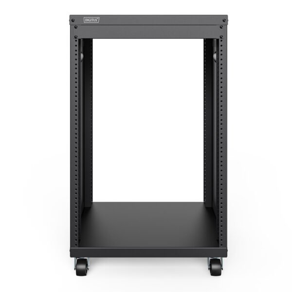 DIGITUS 16U AVS Rack 780 x 507 x 460 mm Threaded Mounting Holes Castors Black