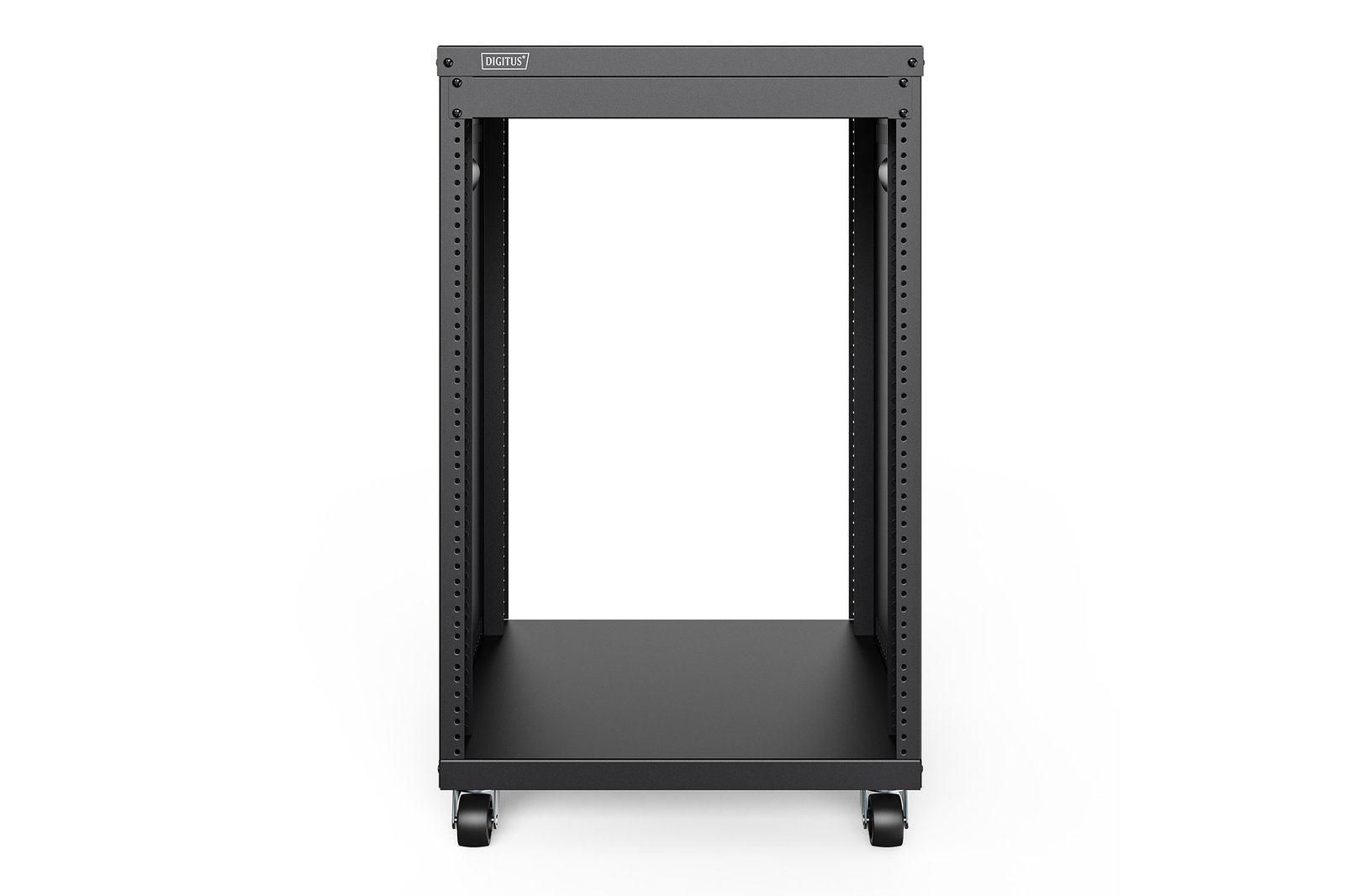 bQ3OTDC1lUem9JwDh11zkA.r.jpg DIGITUS 16U AVS Rack 780 x 507 x 460 mm Threaded Mounting Holes Castors Black - Image 1