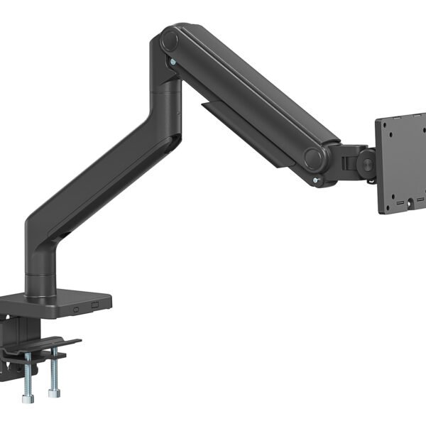 DIGITUS Single Monitor Mount 49inch Max Weight 20 kg Mechanical Spring VESA 75 x 75 100 x 100 Black