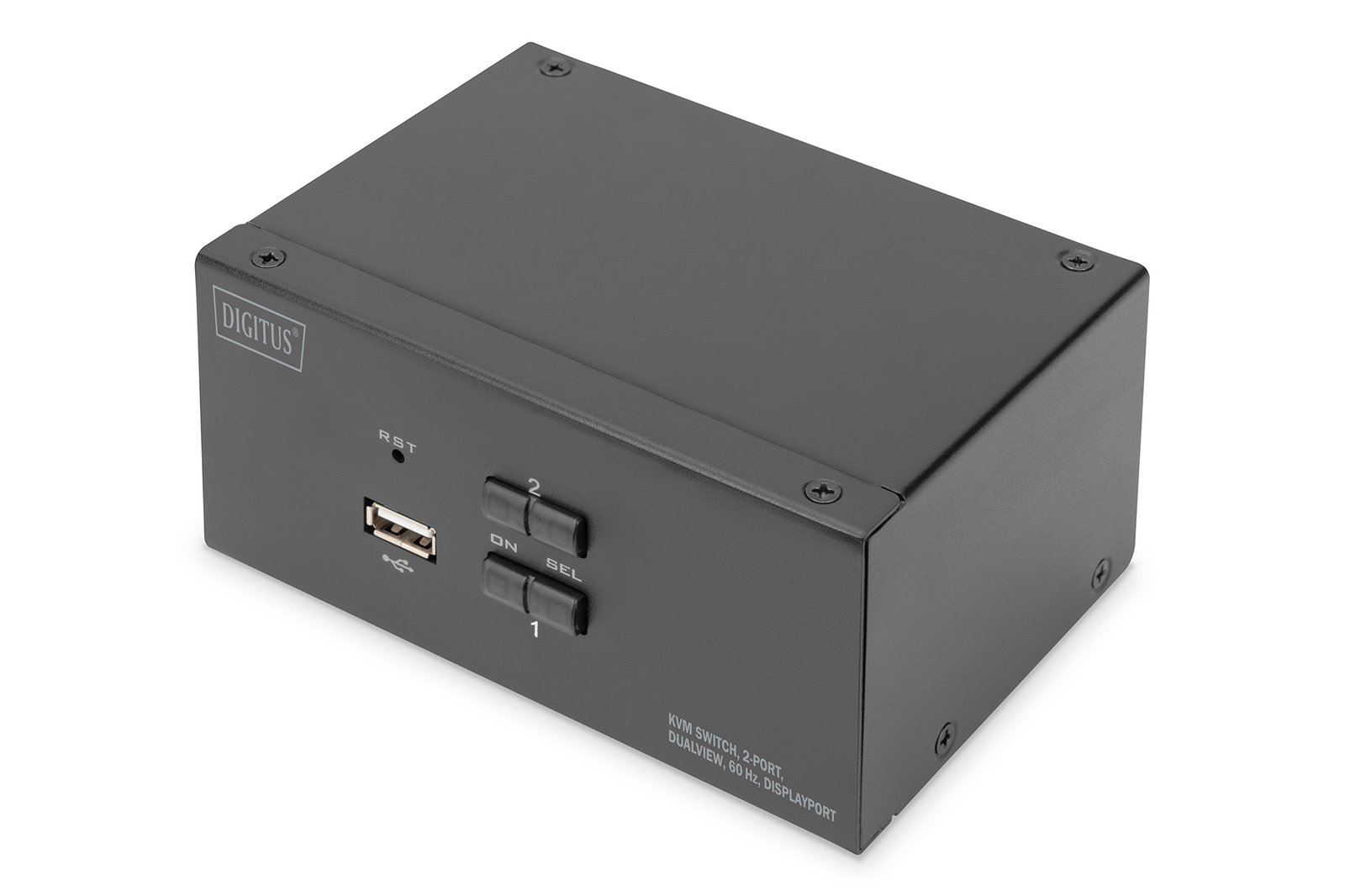 bZgvDh4WQ0CfA1WszgEpeQ.r.jpg DIGITUS 4K KVM Switch 3840 x 2160 Pixels 2 Port Dual Display DisplayPort Black - Image 1