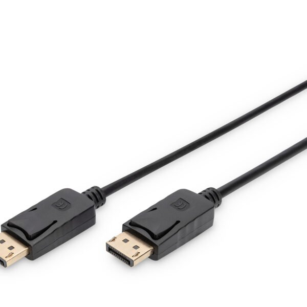 DIGITUS DisplayPort connection cable DP M/M 2m w/interlock DP 1.1a conform Black