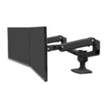 ERGOTRON LX Dual Side by Side Arm Two Monitor Mount Max. 27 inch screen Matte Black