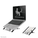 NEOMOUNTS Laptop Stand 10 22inch Max 5 kg 6 Height Positions Foldable Compact Universal Silver