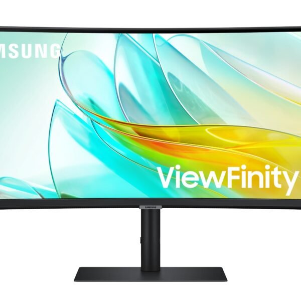 SAMSUNG ViewFinity S6 34 inch Curved UltraWide Quad HD VA LED Monitor 3440x1440 HAS / RJ45 / USB C