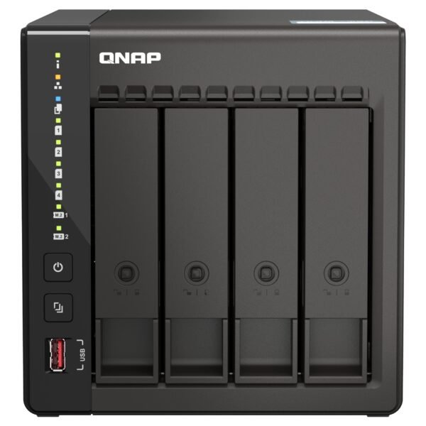 QNAP Intel Celeron J6412 NAS Tower 4x 3.5 inch Bay 8 GB RAM 4GB Flash Black