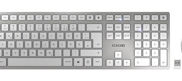 CHERRY DW 9100 SLIM Desktop set Wireless QWERTZ Silver