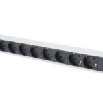 DIGITUS 1U Aluminum PDU rackmountable 8x safety outlet 16A 4000W 250VAC 50/60Hz