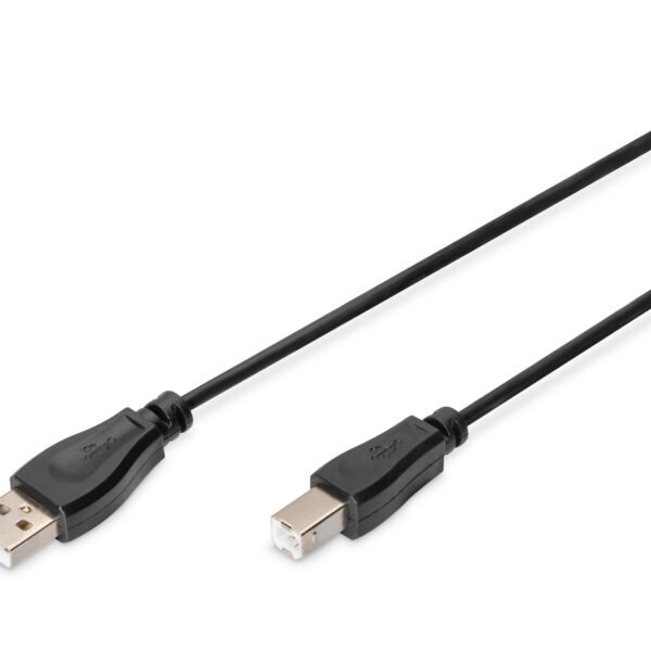 DIGITUS USB connection cable type A B M/M 1.8m USB 2.0 suitable Black