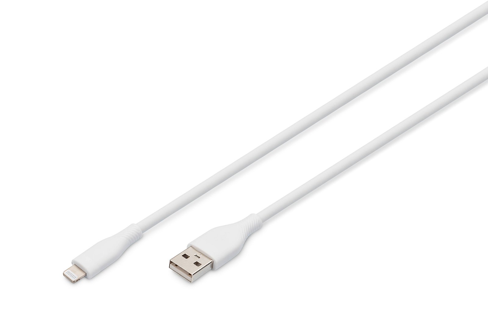pcRqTWUiMk2FPqERugKU8g.r.jpg DIGITUS Silicone Charging cable USB A to Lightning 2m 12W White - Image 1