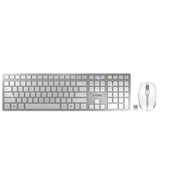 CHERRY DW 9100 SLIM Desktop set Wireless QWERTY Silver/White